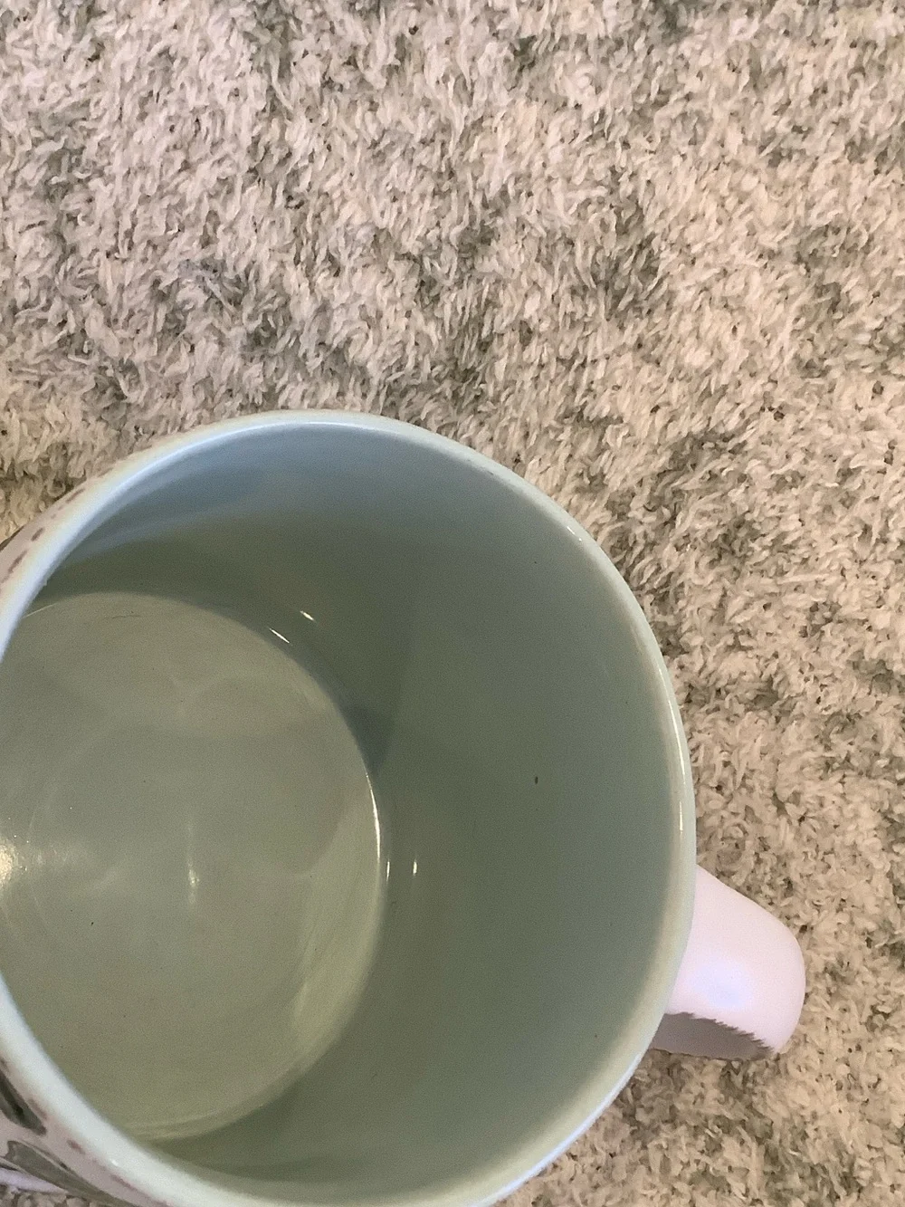 White Tropical Ceramic Mug with Green Monstera Leaf  RS 16oz.